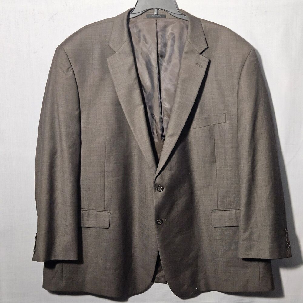 Lauren Ralph Lauren Blazer Suit Jacket 100% Wool Mens 58R Two Button Brown